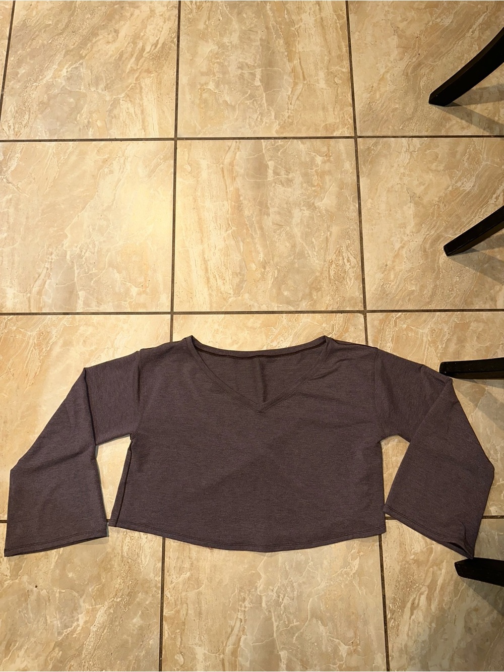 Heathered Antique Bark Lululemon Show your Depth Long Sleeve Size M